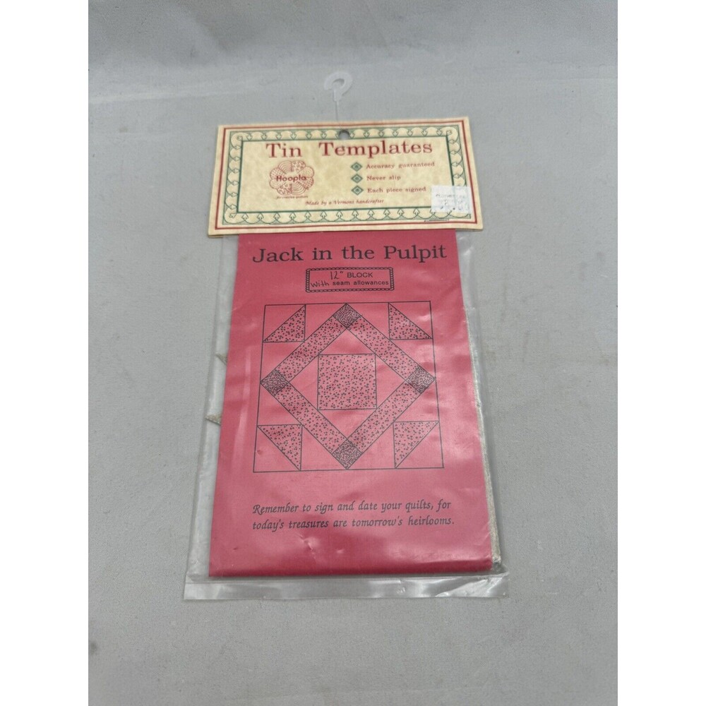 Hoopla Jack-in- Pulpit Tin Template Quilt Francie Quinn Vermont Hand Crafters